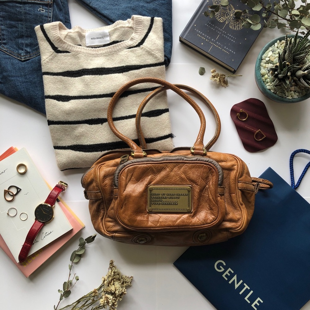 Marc by Marc Jacobs Distressed Leather Handbag